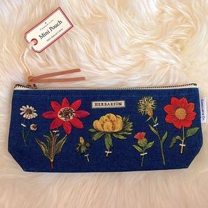 UO NWT Herbarium mini canvas pouch by Cavallini & Co. pencil bag makeup brush